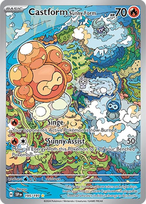 Image for Castform Sunny Form (195/191) (SV08: Surging Sparks) - Pokemon