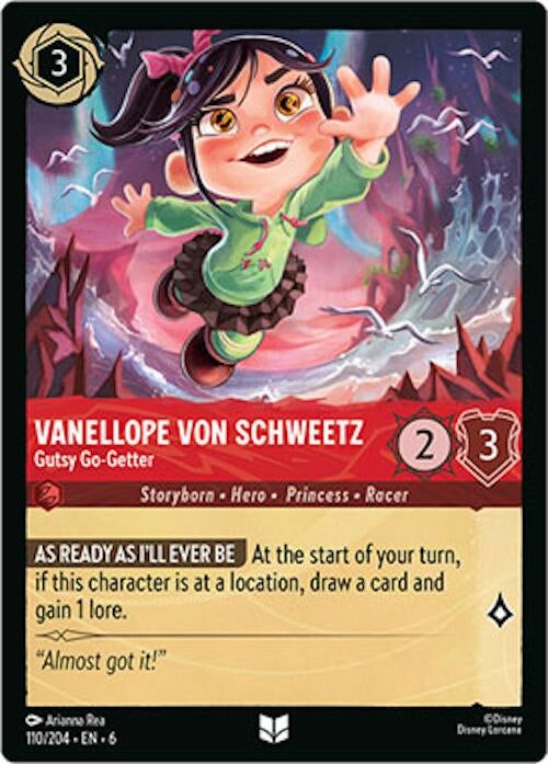 Image for Vanellope von Schweetz - Gutsy Go-Getter (110/204) (Azurite Sea) (6) - Disney Lorcana