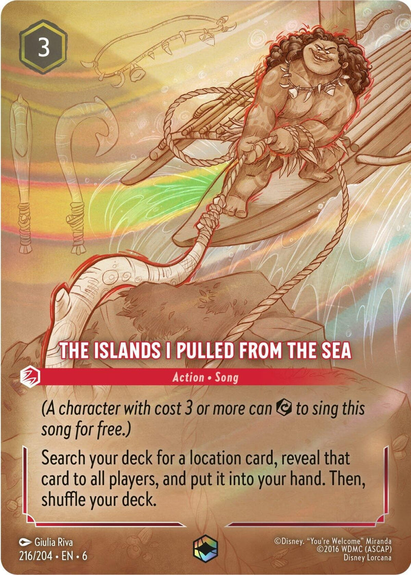 Image for The Islands I Pulled From The Sea (Enchanted) (216/204) (Azurite Sea) (6) - Disney Lorcana