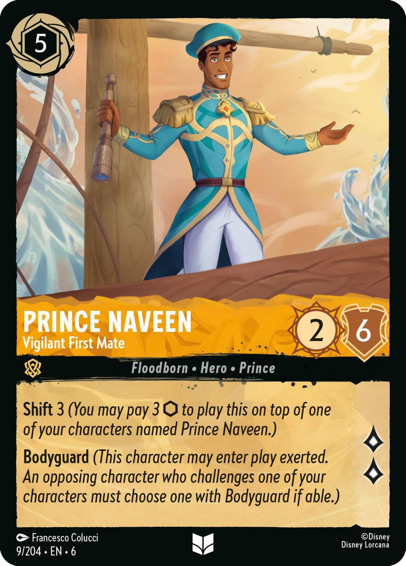 Image for Prince Naveen - Vigilant First Mate (9/204) (Azurite Sea) (6) - Disney Lorcana