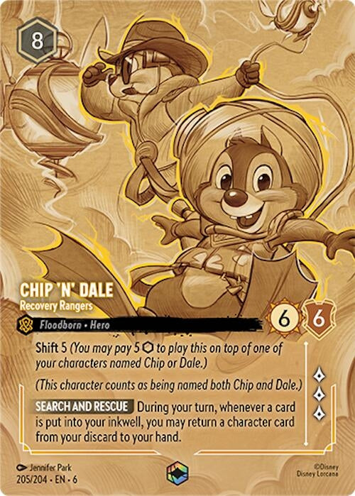 Image for Chip 'n' Dale - Recovery Rangers (Enchanted) (205/204) (Azurite Sea) (6) - Disney Lorcana