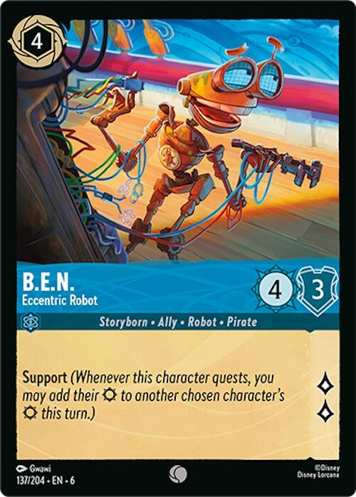 Image for B.E.N. - Eccentric Robot (137/204) (Azurite Sea) (6) - Disney Lorcana