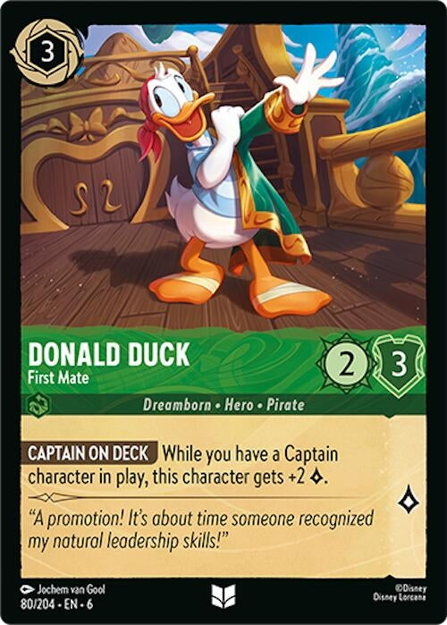 Image for Donald Duck - First Mate (80/204) (Azurite Sea) (6) - Disney Lorcana