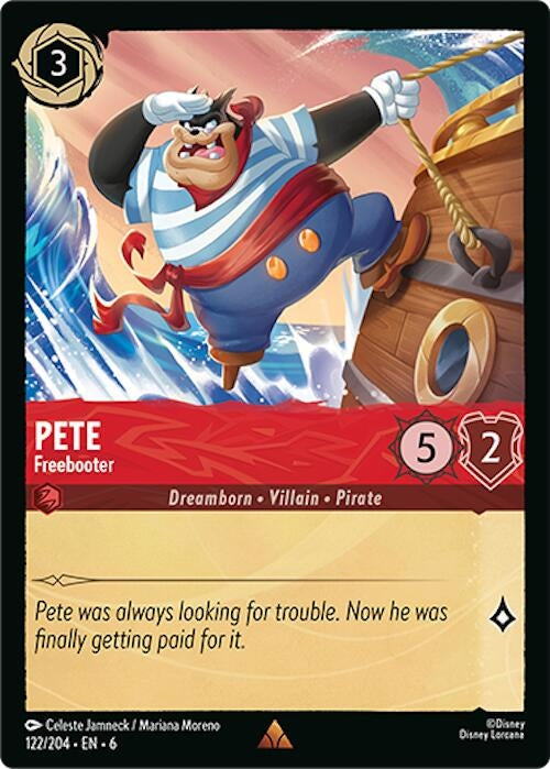 Image for Pete - Freebooter (122/204) (Azurite Sea) (6) - Disney Lorcana