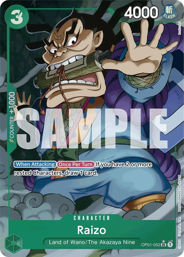 Raizo (Full Art) (OP01-052) (Premium Booster -The Best-) One Piece Card Game