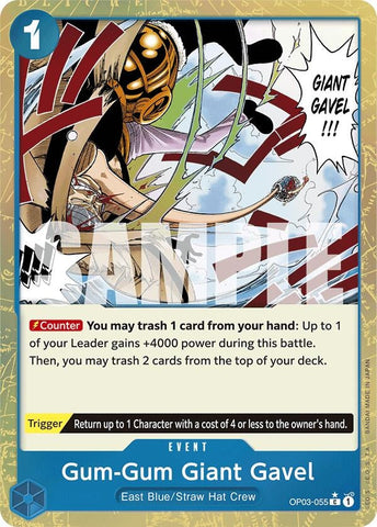 Gum-Gum Giant Gavel (Textured Foil) (OP03-055) (Premium Booster -The Best-) One Piece Card Game