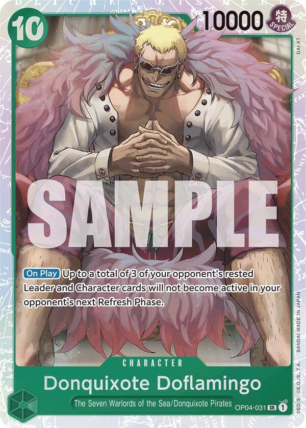 Image for Donquixote Doflamingo (Reprint) (OP04-031) (Premium Booster -The Best-) - One Piece Card Game