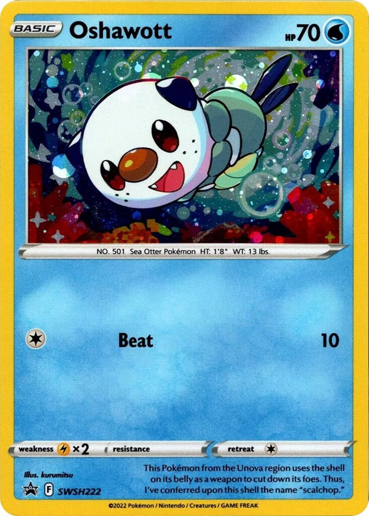 Image for Oshawott - SWSH222 (Cosmo Holo) (SWSH222) (SWSH: Sword & Shield Promo Cards) (SWSD) - Pokemon