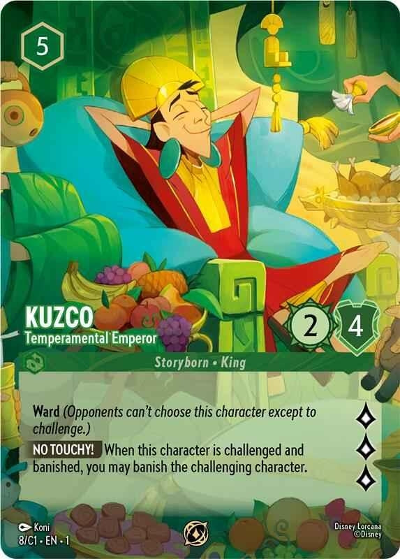 Image for Kuzco - Temperamental Emperor (8) (Disney Lorcana Promo Cards) (DLPC) - Disney Lorcana