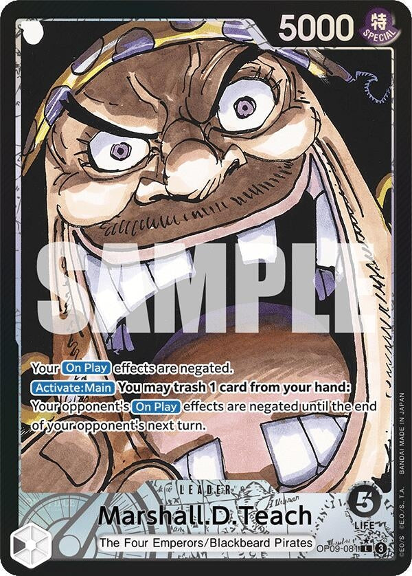 Marshall.D.Teach (081) (Parallel) (OP09-081) (Emperors in the New World) One Piece Card Game