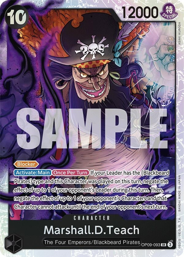 Marshall.D.Teach (093) (OP09-093) (Emperors in the New World) One Piece Card Game