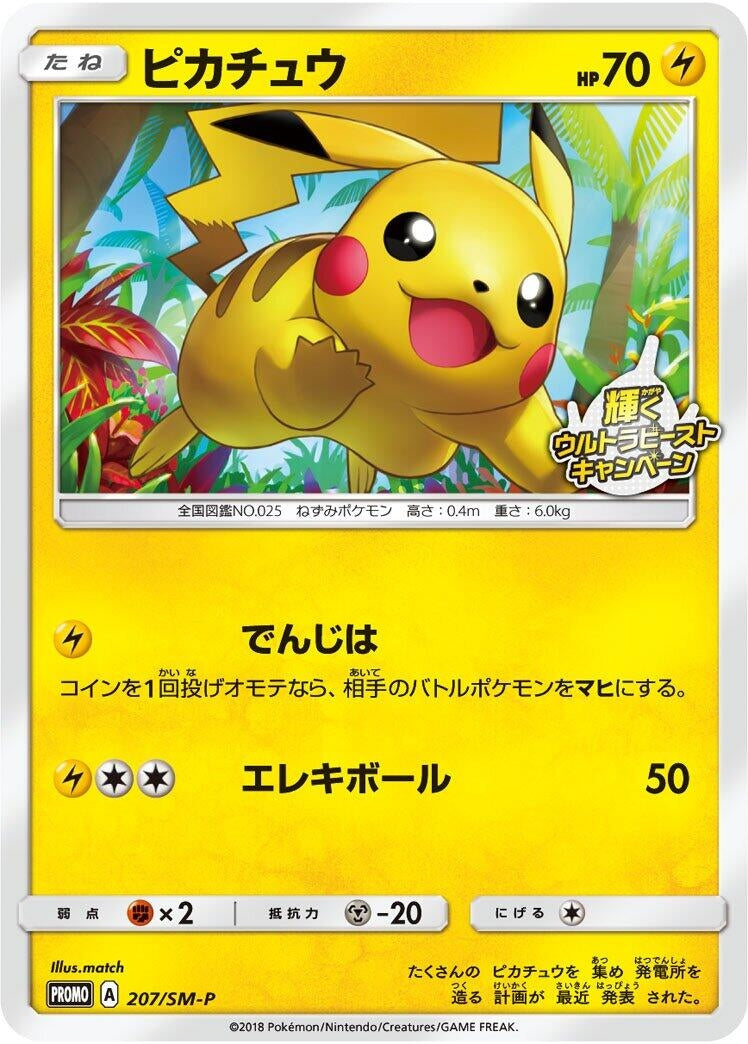 Image for Pikachu - 207/SM-P (207/SM-P) (SM-P: Sun & Moon Promos) (SM-P) - Pokemon Japan