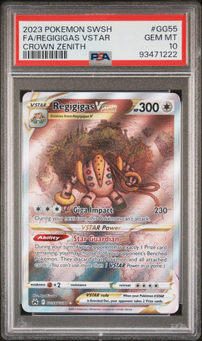 REGIGIGAS VSTAR - CROWN ZENITH - PSA GEM MT 10 Pokemon Single