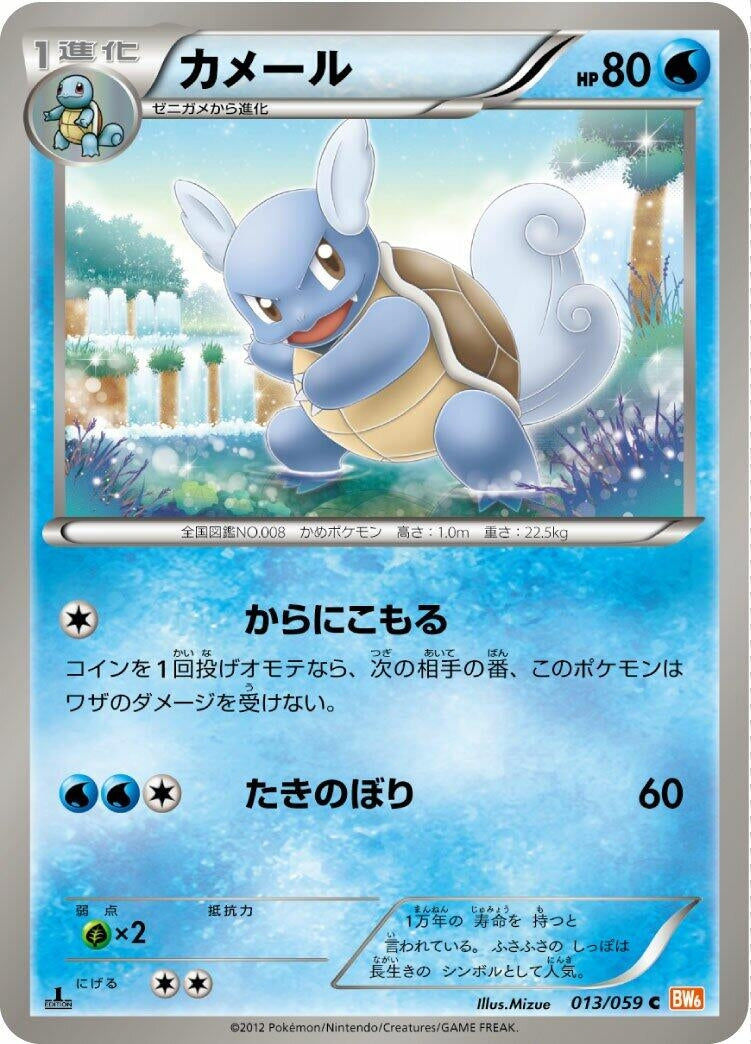 Image for Wartortle (013/059) (BW6: Cold Flare) (BW6) - Pokemon Japan