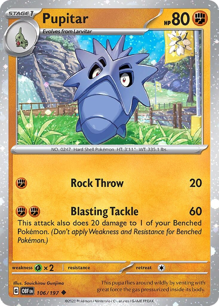 Image for Pupitar - 106/197 (Cosmos Holo) (106/197) (Miscellaneous Cards & Products) (MCAP) - Pokemon