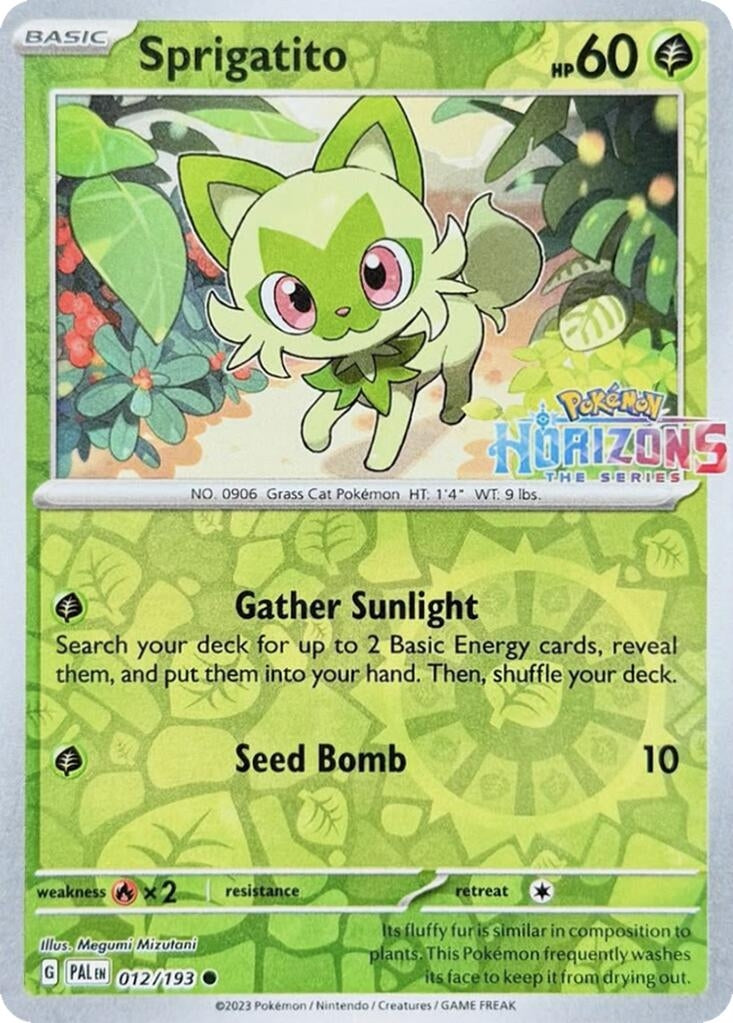Image for Sprigatito - 012/193 (Pokemon Horizons Stamp) (012/193) (Miscellaneous Cards & Products) (MCAP) - Pokemon