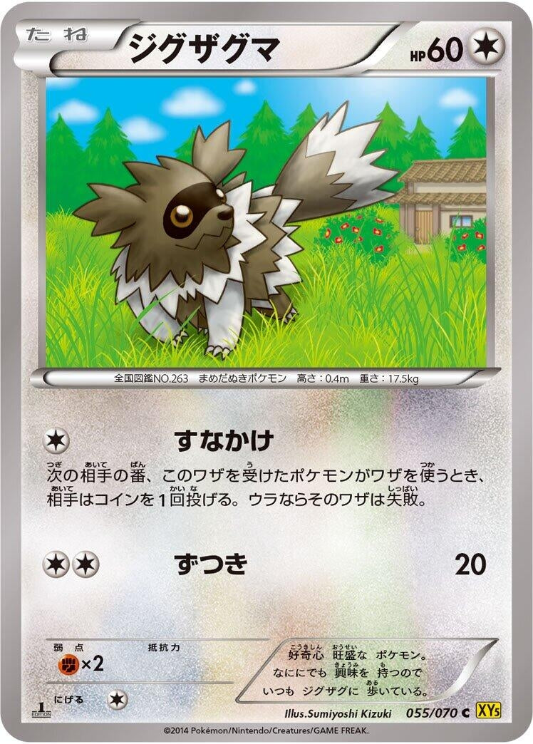 Image for Zigzagoon (055/070) (XY5-Bg: Gaia Volcano) - Pokemon Japan