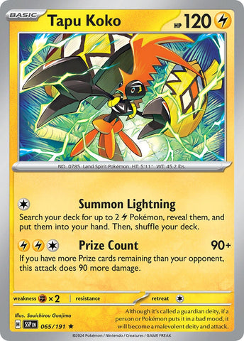 Image for Tapu Koko (065/191) - Pokemon