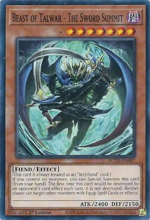 Beast of Talwar - The Sword Summit (SUDA-EN087) (Supreme Darkness) YuGiOh