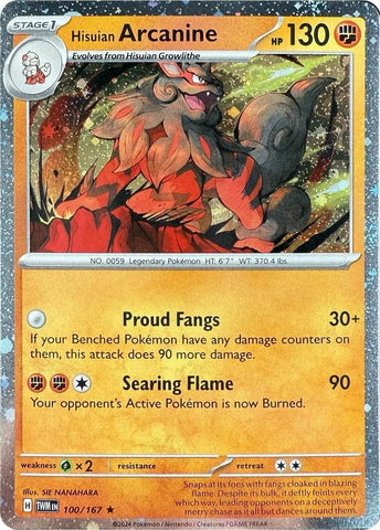 Image for Hisuian Arcanine - 100/167 (Cosmos Holo) (100/167) - Pokemon