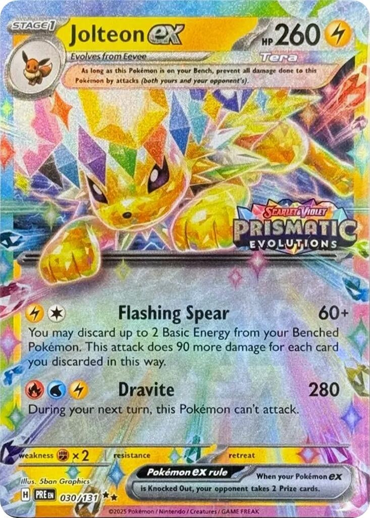 Image for Jolteon ex - 030/131 (Prismatic Evolutions Stamp) (030/131) (Miscellaneous Cards & Products) (MCAP) - Pokemon