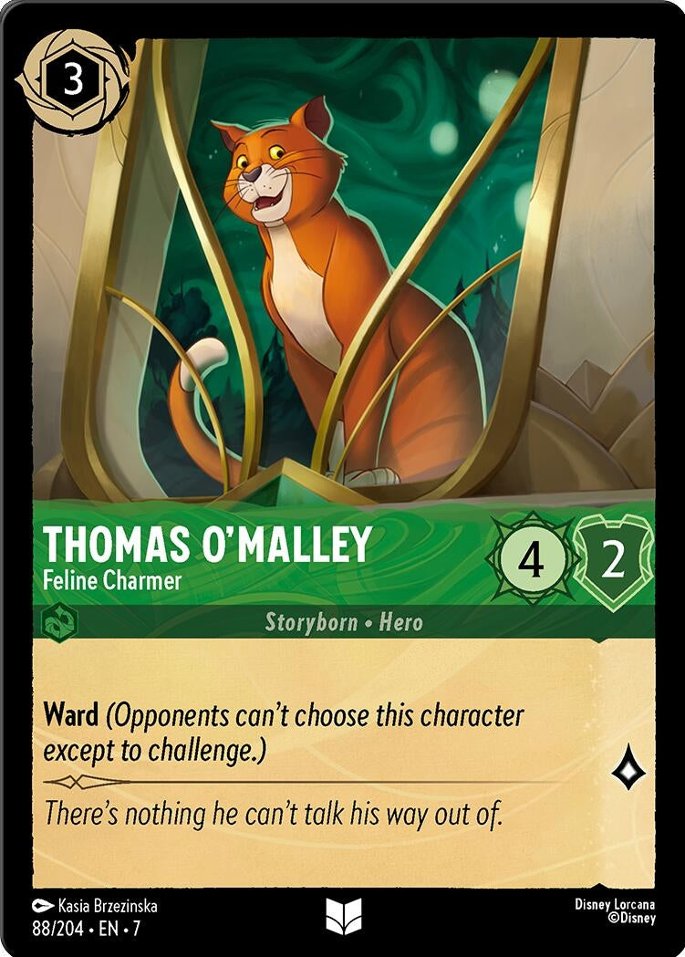 Image for Thomas O'Malley - Feline Charmer (88/204) (Archazia's Island) (7) - Disney Lorcana