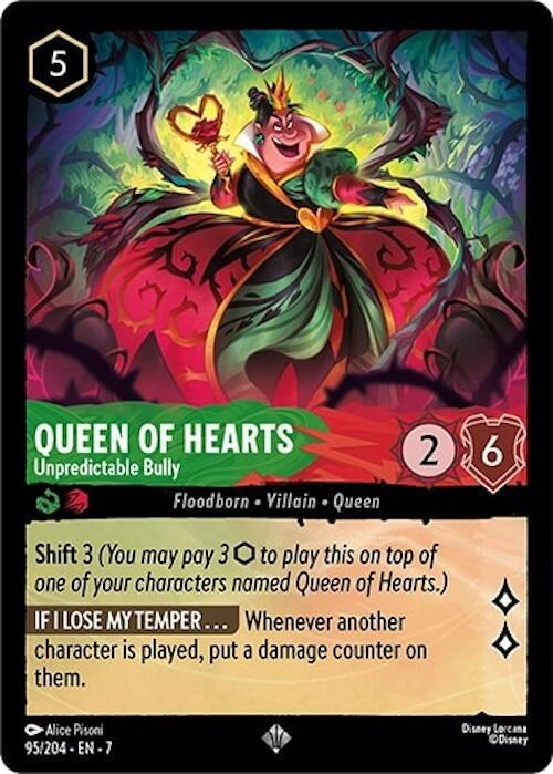 Queen of Hearts - Unpredictable Bully (95/204) (Archazia's Island) Disney Lorcana