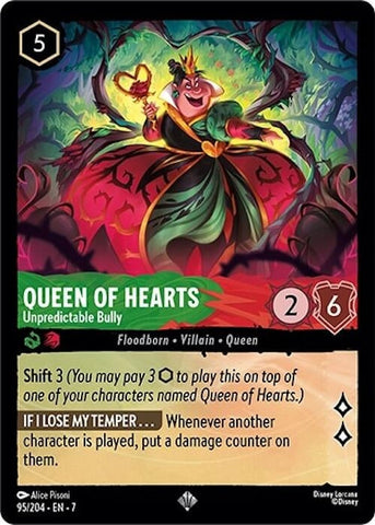 Queen of Hearts - Unpredictable Bully (95/204) (Archazia's Island) Disney Lorcana