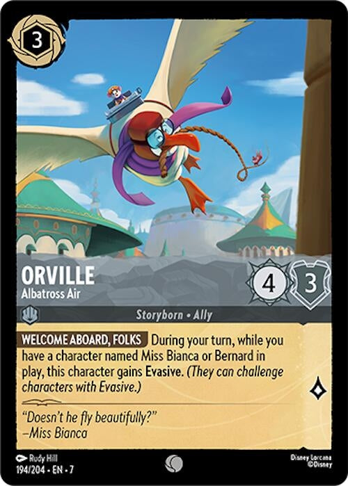 Image for Orville - Albatross Air (194/204) (Archazia's Island) (7) - Disney Lorcana
