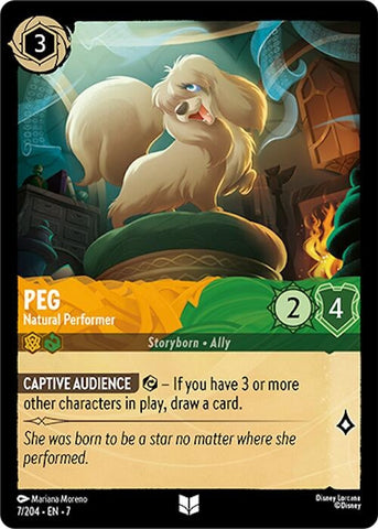 Peg - Natural Performer (7/204) (Archazia's Island) Disney Lorcana