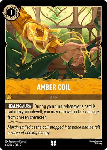Image for Amber Coil (41/204) (Archazia's Island) (7) - Disney Lorcana