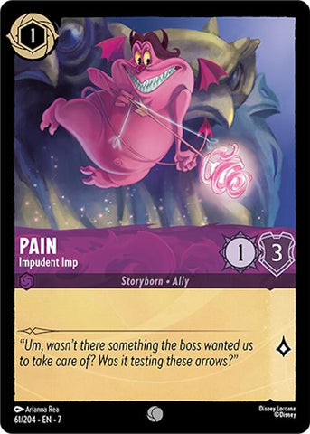 Pain - Impudent Imp (61/204) (Archazia's Island) Disney Lorcana