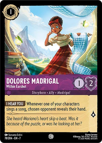 Dolores Madrigal - Within Earshot (78/204) (Archazia's Island) Disney Lorcana