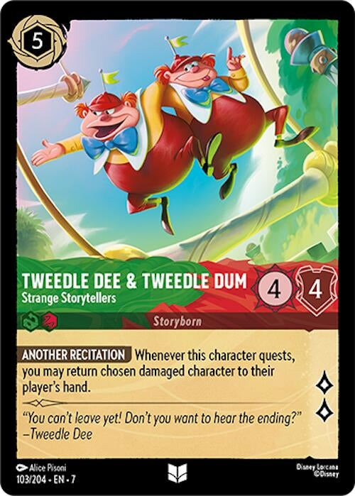 Image for Tweedledee & Tweedledum - Strange Storytellers (103/204) (Archazia's Island) (7) - Disney Lorcana