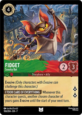Fidget - Sneaky Bat (106/204) (Archazia's Island) Disney Lorcana