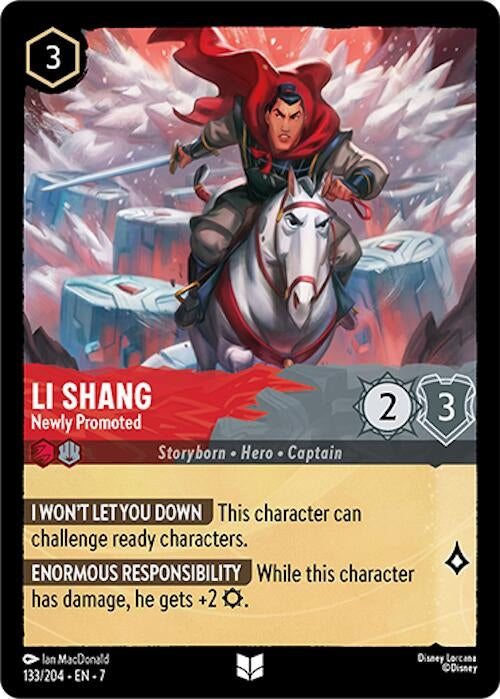 Image for Li Shang - Newly Promoted (133/204) (Archazia's Island) (7) - Disney Lorcana