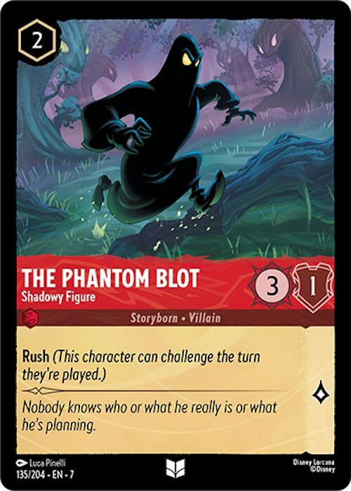 Image for The Phantom Blot - Shadowy Figure (135/204) (Archazia's Island) (7) - Disney Lorcana