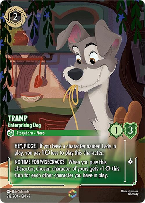 Image for Tramp - Enterprising Dog (Enchanted) (212/204) (Archazia's Island) (7) - Disney Lorcana