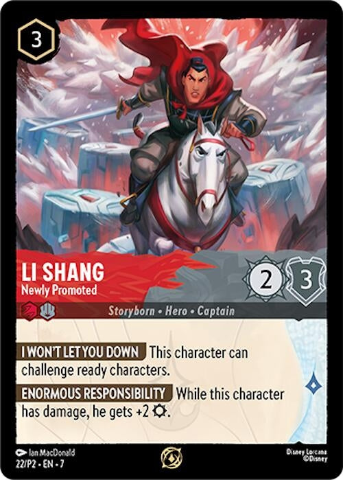 Image for Li Shang - Newly Promoted (22) (Disney Lorcana Promo Cards) (DLPC) - Disney Lorcana