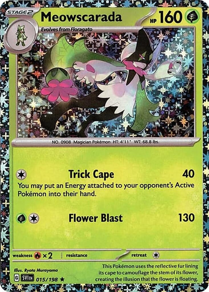 Meowscarada - 015/198 (Sparkle Holo) (015/198) (Miscellaneous Cards & Products) (MCAP) Pokemon