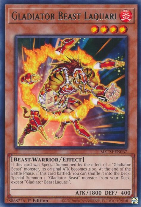 Gladiator Beast Laquari (MZTM-EN067) (Maze of the Master) YuGiOh
