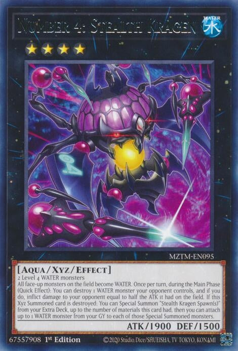 Number 4: Stealth Kragen (MZTM-EN095) (Maze of the Master) YuGiOh
