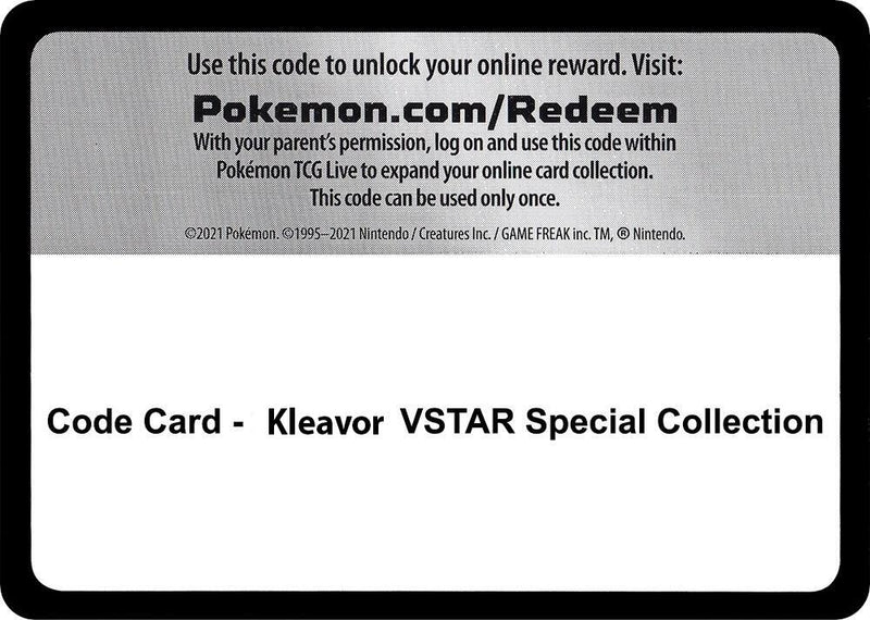 Image for Code Card - Kleavor VSTAR Special Collection (Miscellaneous Cards & Products) (MCAP) - Pokemon
