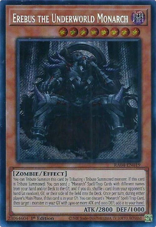 Erebus the Underworld Monarch (Secret Rare) (RA04-EN019) (Quarter Century Stampede) YuGiOh
