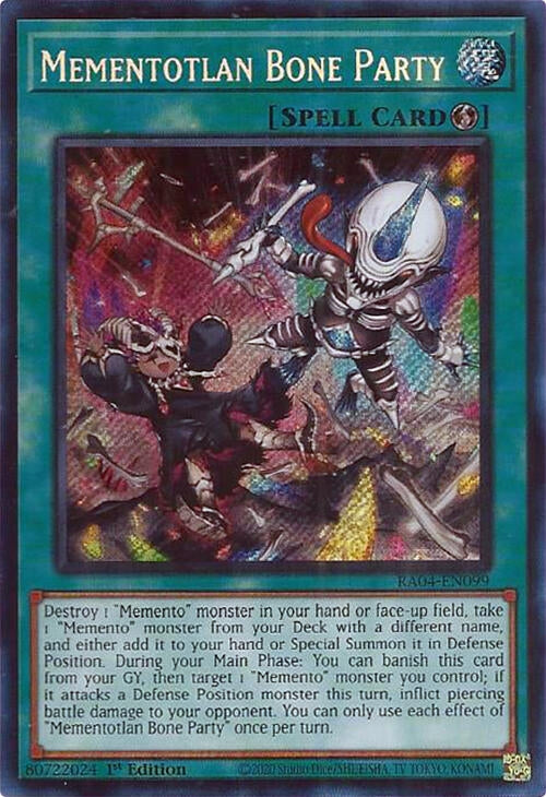 Mementotlan Bone Party (Secret Rare) (RA04-EN099) (Quarter Century Stampede) YuGiOh