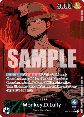 Monkey.D.Luffy (010) (Alternate Art) (EB02-010) (Extra Booster: Anime 25th Collection) One Piece Card Game