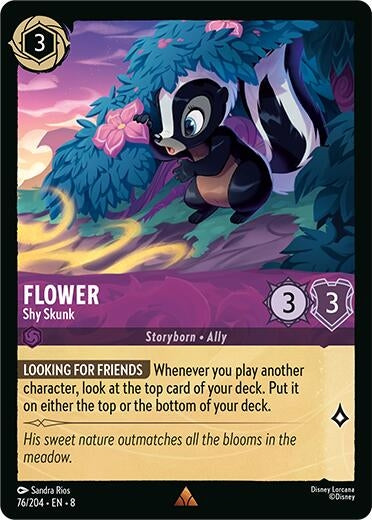 Image for Flower - Shy Skunk (76/204) (Reign of Jafar) (8) - Disney Lorcana