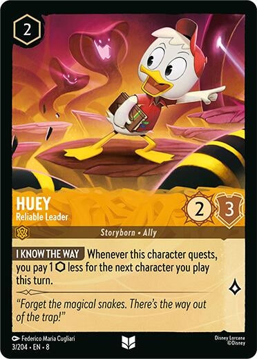 Image for Huey - Reliable Leader (3/204) (Reign of Jafar) (8) - Disney Lorcana