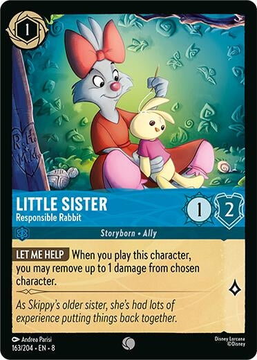 Image for Little Sister - Responsible Rabbit (163/204) (Reign of Jafar) (8) - Disney Lorcana