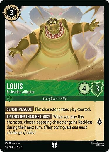 Image for Louis - Endearing Alligator (95/204) (Reign of Jafar) (8) - Disney Lorcana